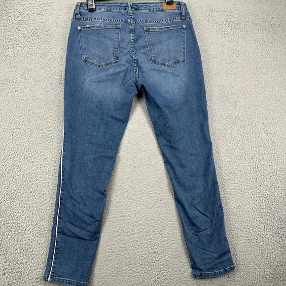 Judy Blue Womens Skinny Fit Jeans 15-32 Blue Distressed 5 Pocket Stretch Denim